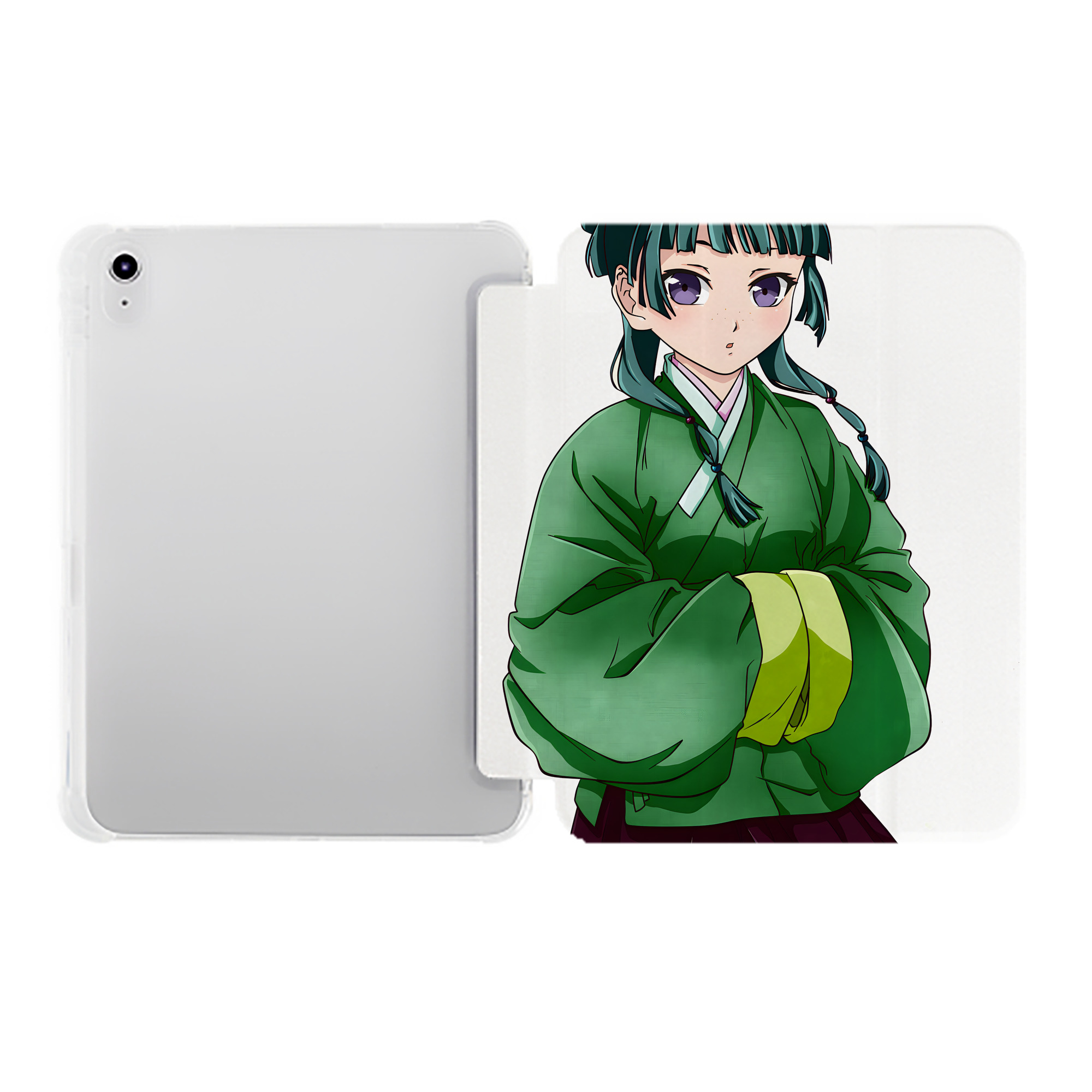 （画像用） 薬屋のひとりごと The Apothecary Diaries IPad ケース ペン収納付き 三つ折りスタンド PUレザー×シリコン 対応機種9.5/10.5/10.9インチ